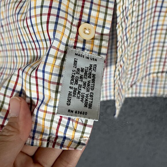 Gitman Bros Made in USA Check Long Sleeve Button Down Shirt - Men's Size 16/36 - Picture 4 of 10